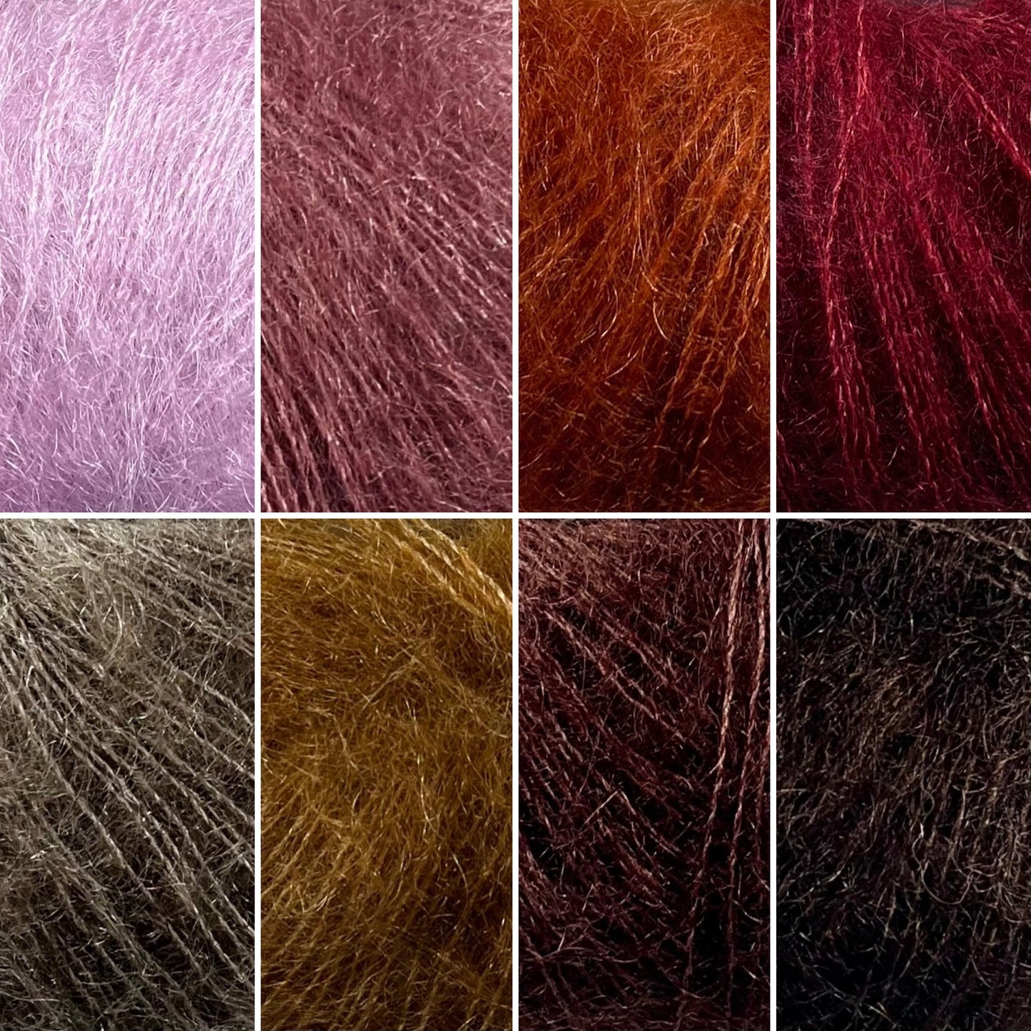 Rosa / Brun (mohair-pakke)