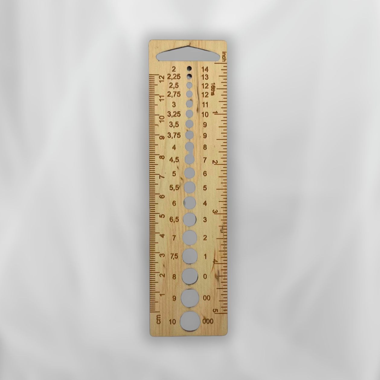 Pindemåler lineal, træ