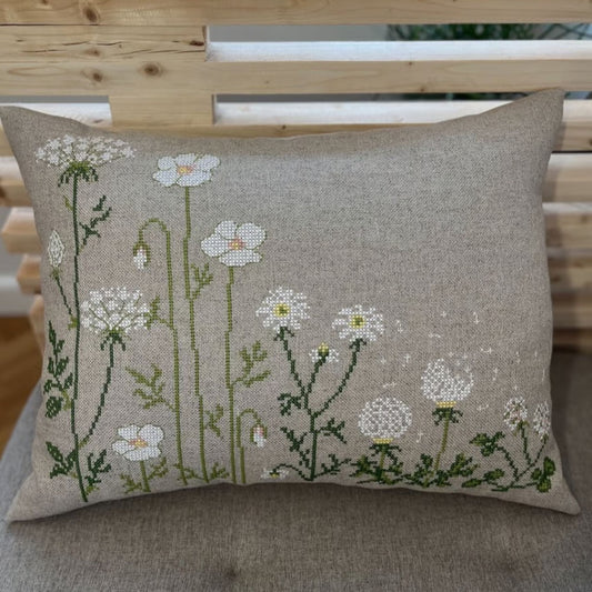 Pomp Stitch, Pude m. Vilde Blomster