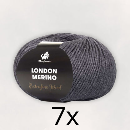 7x London Merino, Granit (fv. 38)
