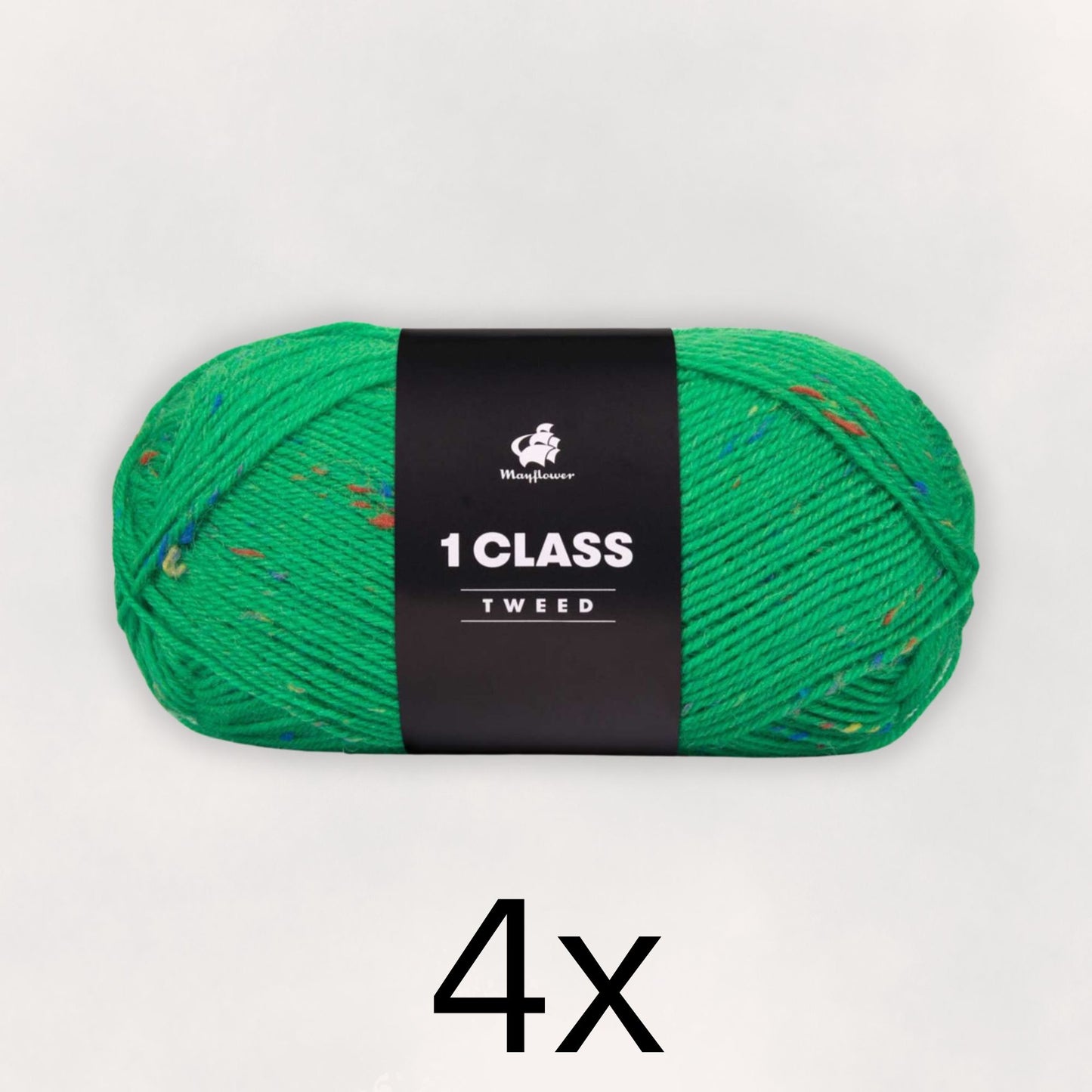 4x 1 Class Tweed, græsgrøn (fv. 04)