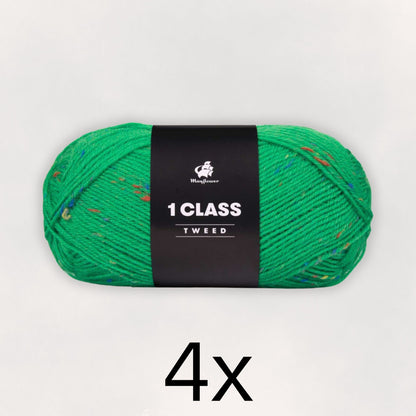 4x 1 Class Tweed, græsgrøn (fv. 04)