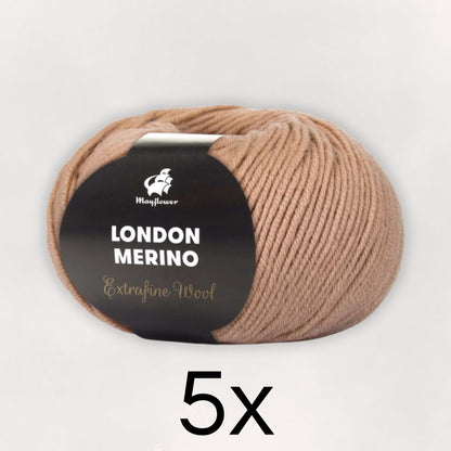 5x London Merino, Camel (fv. 09)